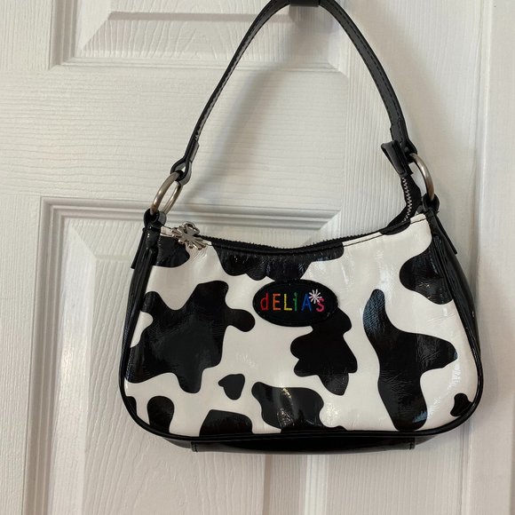 Dolls Kill Handbags - Dolls Kill Delias Cow Print Hand Bag